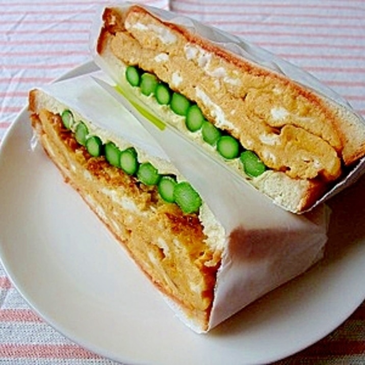 玉子とアスパラのサンドイッチ